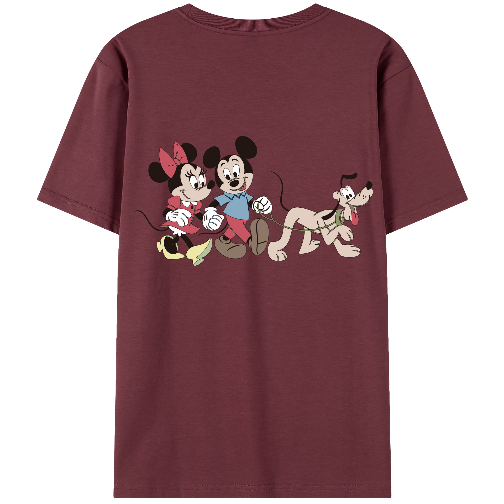 （画像用） ミッキーマウス Mickey Mouse 綿100％半袖Tシャツ（背面プリント）